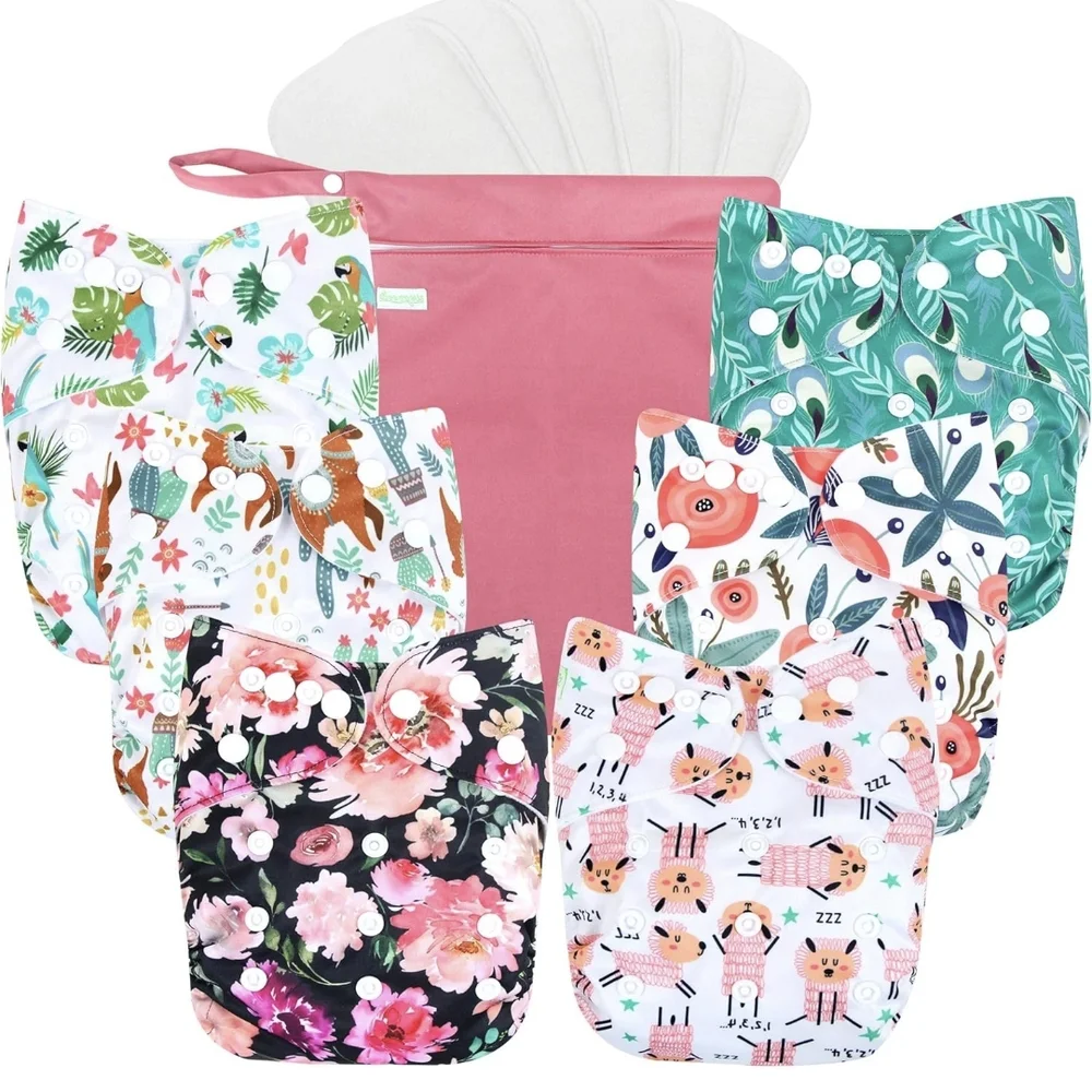 Floral and Animal Print Kids Diaper Covers Set